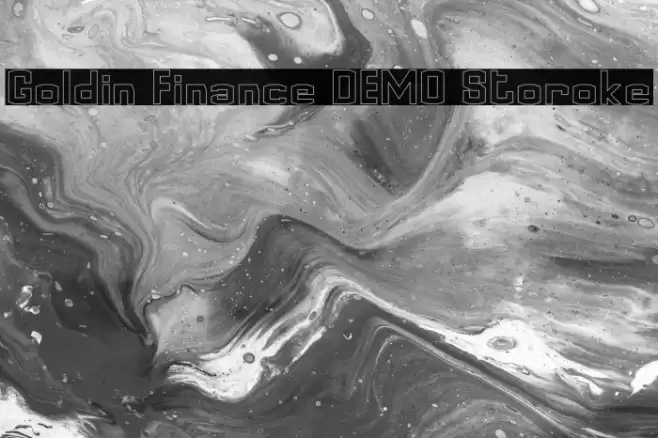 Goldin Finance DEMO Storoke Font examples