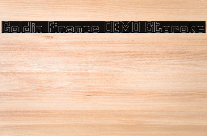 Goldin Finance DEMO Storoke Font examples