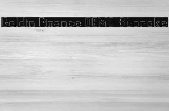 Goldin Finance DEMO Storoke Font examples