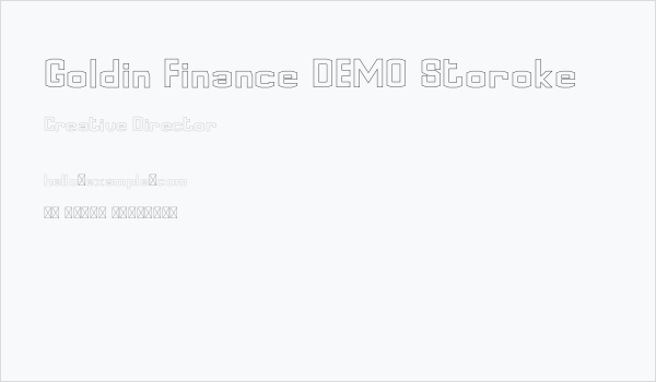 Goldin Finance DEMO Storoke Business Card