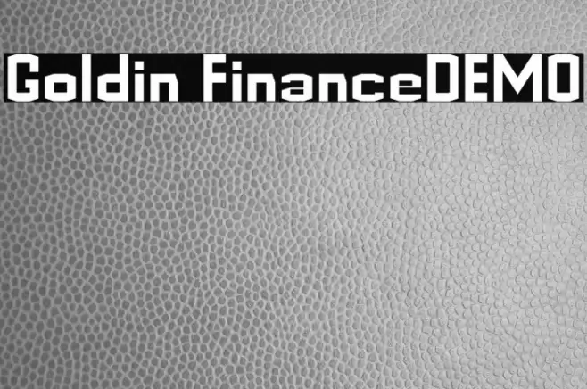 Goldin FinanceDEMO Font examples