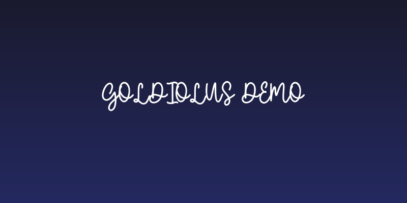 Goldiolus Demo Social Header