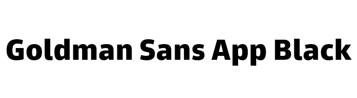 Goldman Sans App Black  Скачать бесплатные шрифты