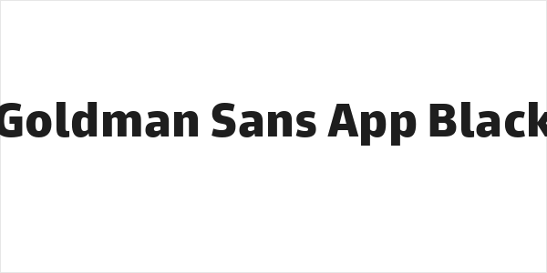 Goldman Sans App Black Logo