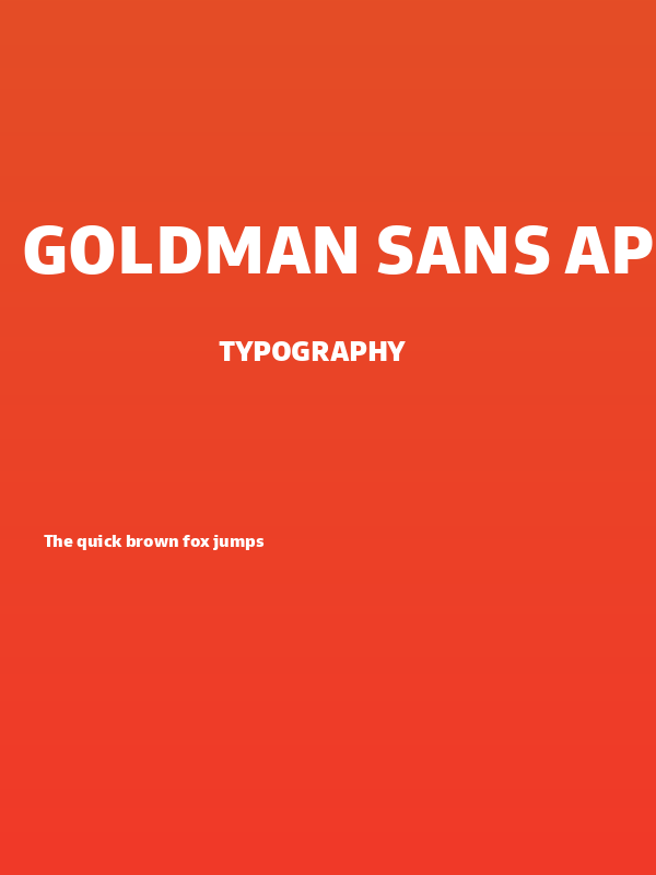 Goldman Sans App Black Poster