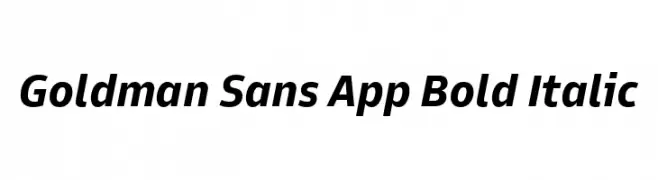 Goldman Sans App Bold Italic  Fuentes Gratis Descargar