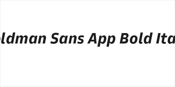 Goldman Sans App Bold Italic Logo