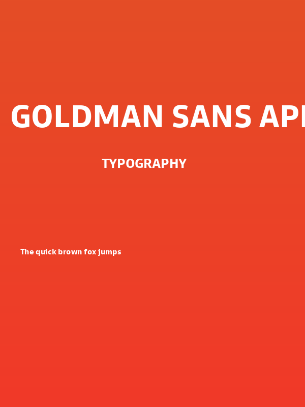 Goldman Sans App Bold Poster