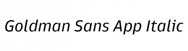 Goldman Sans App Italic  フリーフォントのダウンロード