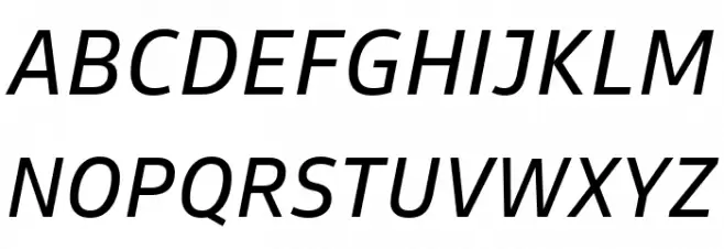 Goldman Sans App Italic Schriftart Groß