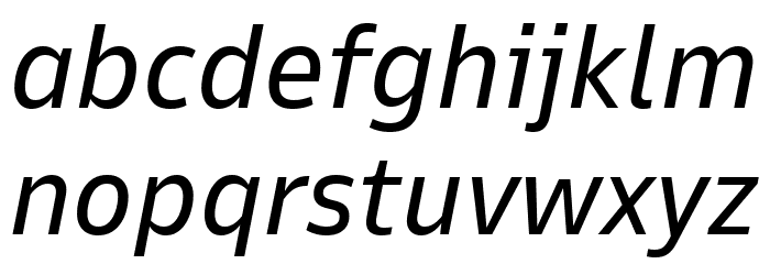 Goldman Sans App Italic Font LOWERCASE