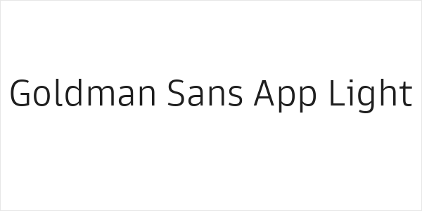 Goldman Sans App Light Logo