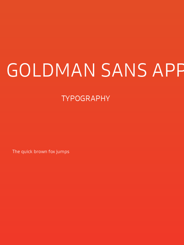 Goldman Sans App Light Poster