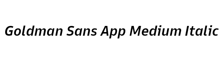 Goldman Sans App Medium Italic  免费字体下载