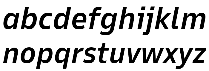 Goldman Sans App Medium Italic Font LOWERCASE