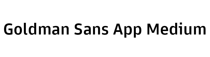 Goldman Sans App Medium  Free Fonts Download