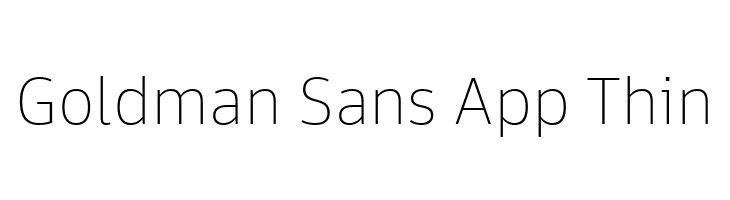 Goldman Sans App Thin  नि: शुल्क फ़ॉन्ट्स डाउनलोड