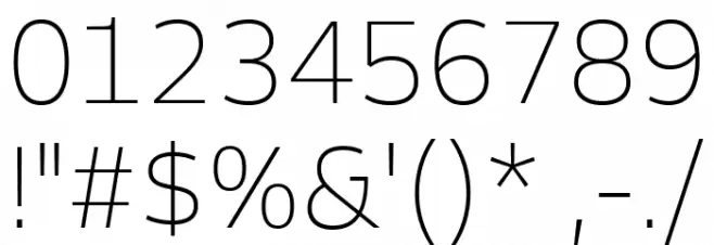 Goldman Sans App Thin Font OTHER CHARS