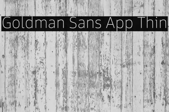 Goldman Sans App Thin Font examples