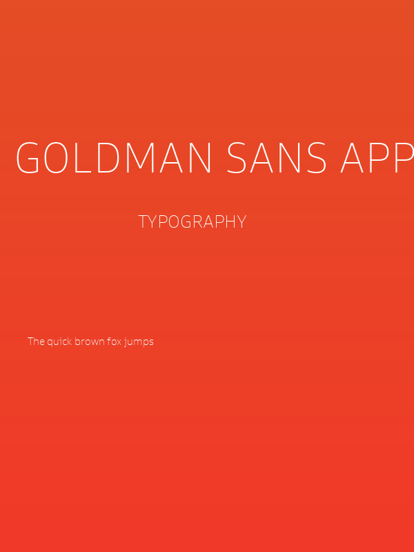 Goldman Sans App Thin Poster