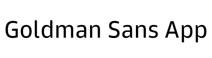 Goldman Sans App  नि: शुल्क फ़ॉन्ट्स डाउनलोड