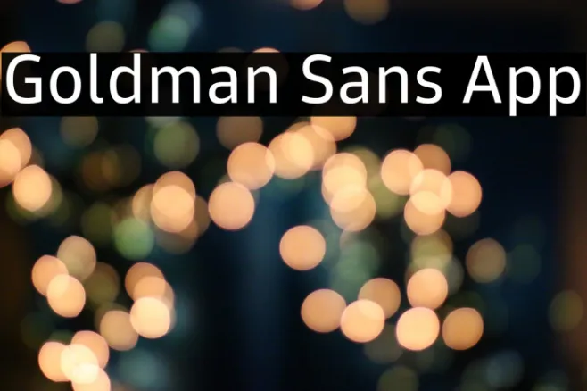 Goldman Sans App Example 1