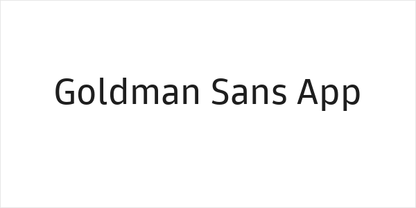 Goldman Sans App Logo