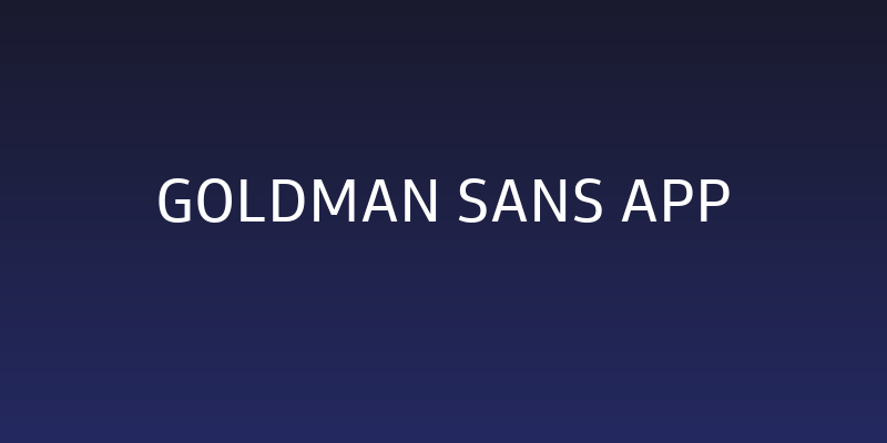 Goldman Sans App Social Header
