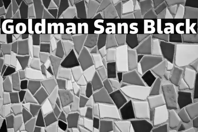 Goldman Sans Black Font examples