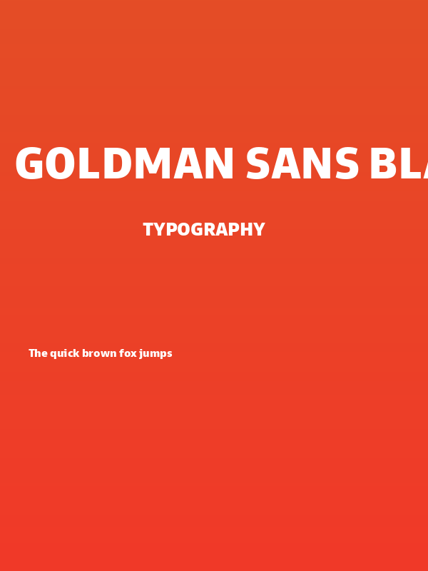 Goldman Sans Black Poster