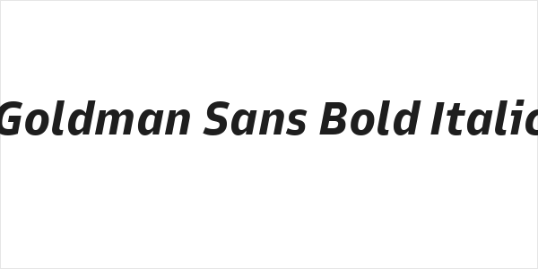 Goldman Sans Bold Italic Logo