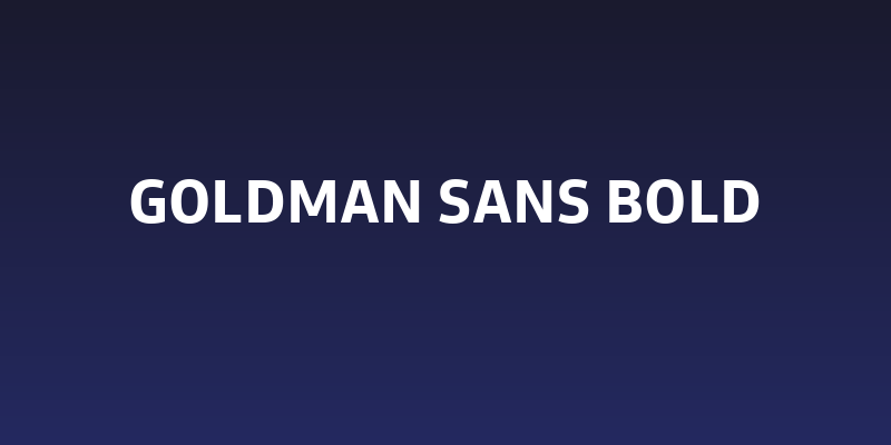 Goldman Sans Bold Social Header