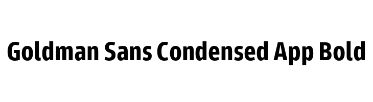Goldman Sans Condensed App Bold  les polices de caractères gratuit tlcharger