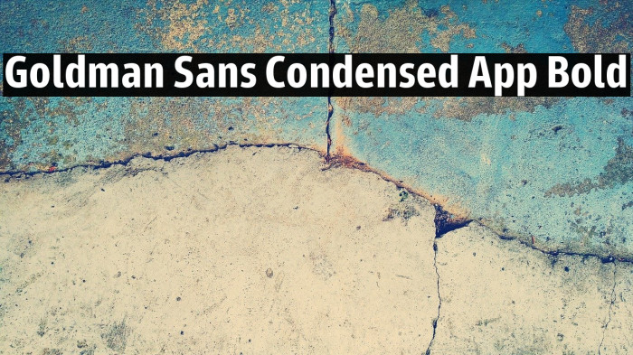 Goldman Sans Condensed App Bold Example 1