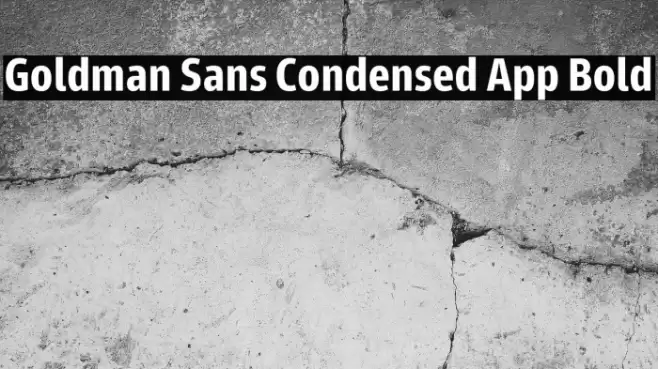 Goldman Sans Condensed App Bold Font examples