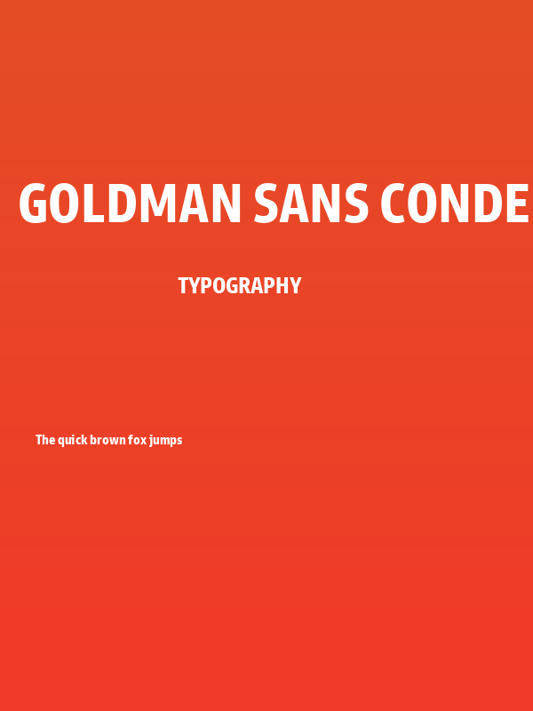 Goldman Sans Condensed App Bold Poster