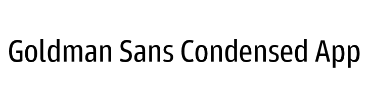 Goldman Sans Condensed App  Fuentes Gratis Descargar