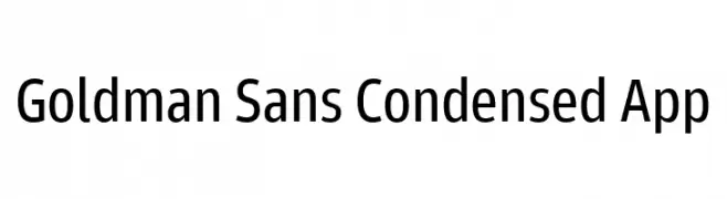 Goldman Sans Condensed App  フリーフォントのダウンロード