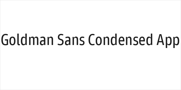 Goldman Sans Condensed App Logo