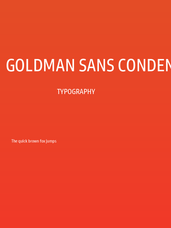 Goldman Sans Condensed App Poster