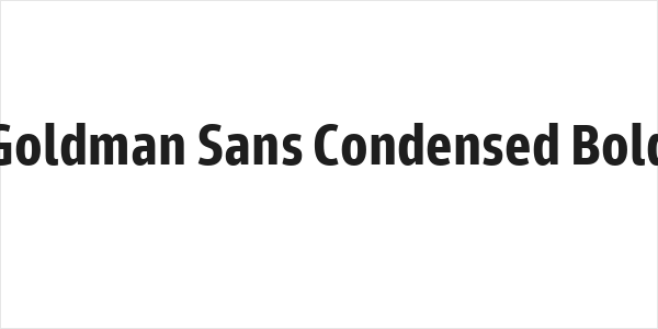 Goldman Sans Condensed Bold Logo