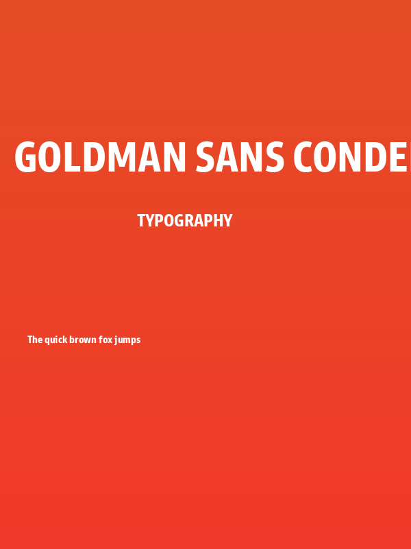 Goldman Sans Condensed Bold Poster