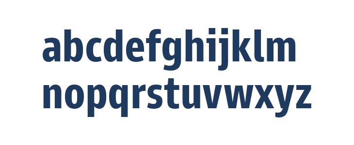 Goldman Sans Condensed Bold Lowercase