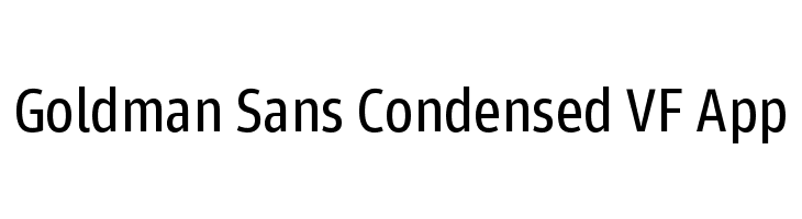 Goldman Sans Condensed VF App  font caratteri gratis