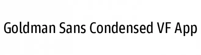 Goldman Sans Condensed VF App  Fuentes Gratis Descargar