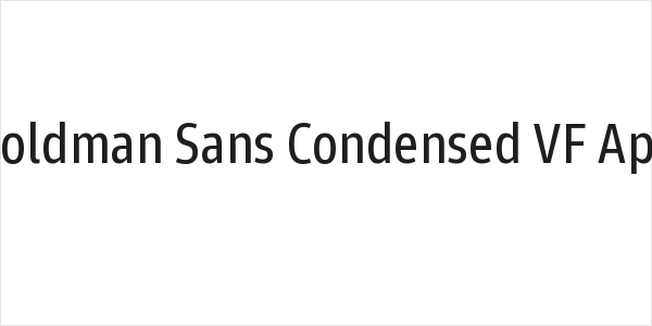 Goldman Sans Condensed VF App Logo