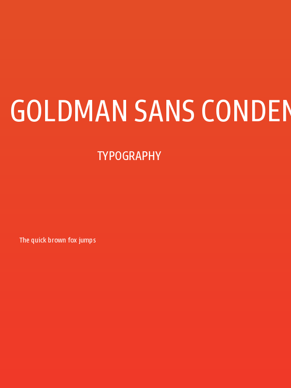 Goldman Sans Condensed VF App Poster