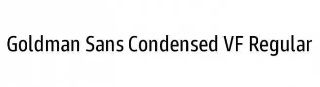 Goldman Sans Condensed VF Regular  フリーフォントのダウンロード