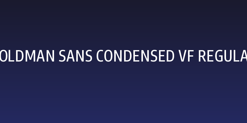 Goldman Sans Condensed VF Regular Social Header