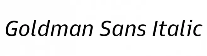Goldman Sans Italic  Frei Schriftart Herunterladen
